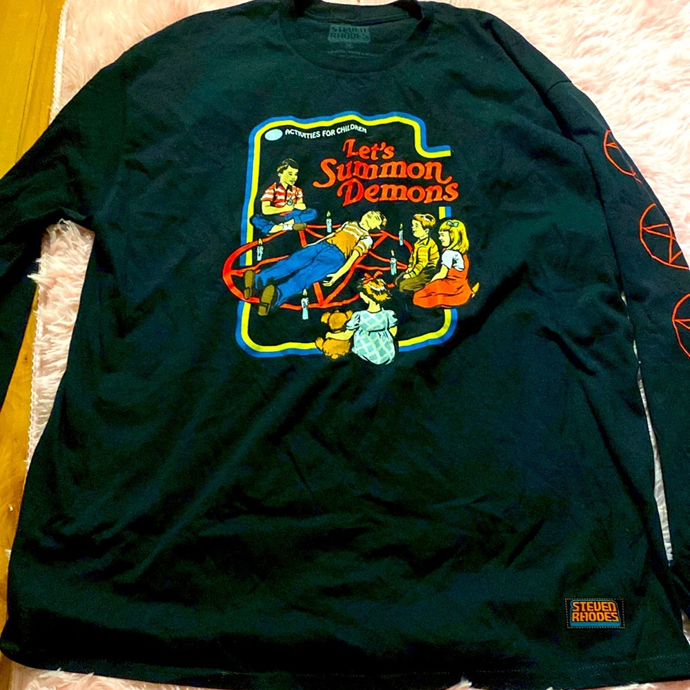 Steven Rhodes Lets summon demons long sleeve tee